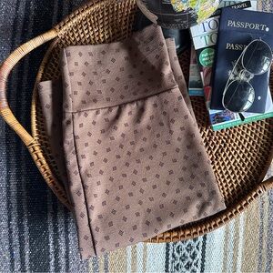 Lularoe Chocolate Brown Square Dot Stretchy Pencil Skirt Size M
